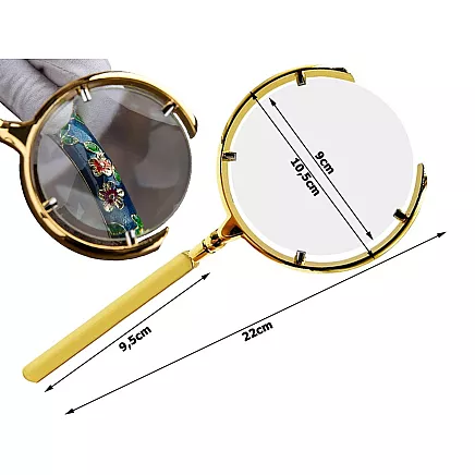 Reading magnifying glass manual magnifying glass gold magnification 6x
