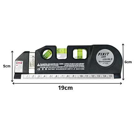 Precision laser spirit level with 2.5m measuring tape laser 3 led modes usb