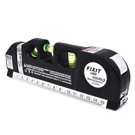 Precision laser spirit level with 2.5m measuring tape laser 3 led modes usb