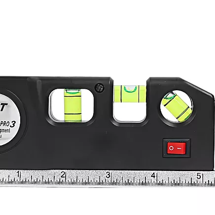 Precision laser spirit level with 2.5m measuring tape laser 3 led modes usb