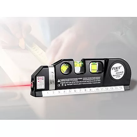 Precision laser spirit level with 2.5m measuring tape laser 3 led modes usb