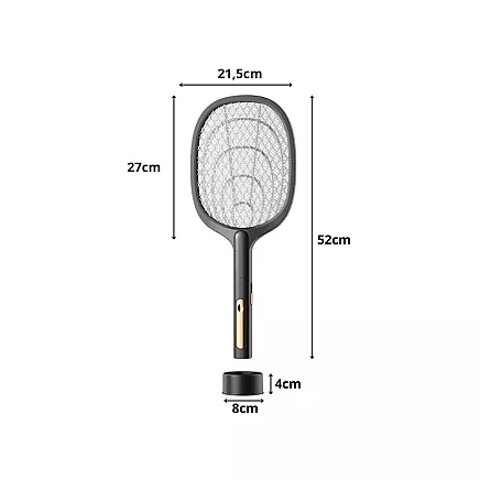 Electric fly swatter for mosquitoes moths insects with uv lamp with stand