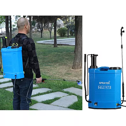 CORDLESS 2IN1 PRESSURE BACKPACK SPRAYER GARDEN LANCE 16L