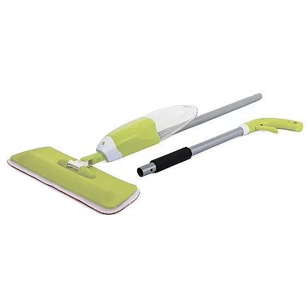 Flat mop with washer rotary solid spray