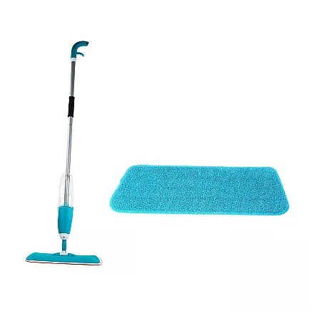 Flat mop with washer rotary solid spray
