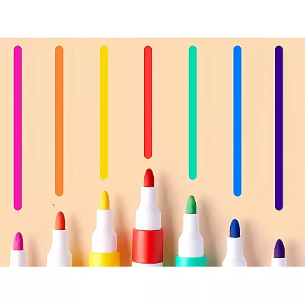ACRYLIC MARKERS 12 PCS COLOUR FOR GLASS PLASTIC METAL WOOD + CASE