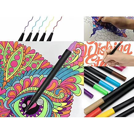 MARKER PEN SET 100 COLOURS WATERCOLOUR MARKERS DOUBLE-SIDED + CASE