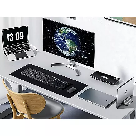 Gaming mouse and keyboard pad xl 80x30 cm anti-slip black