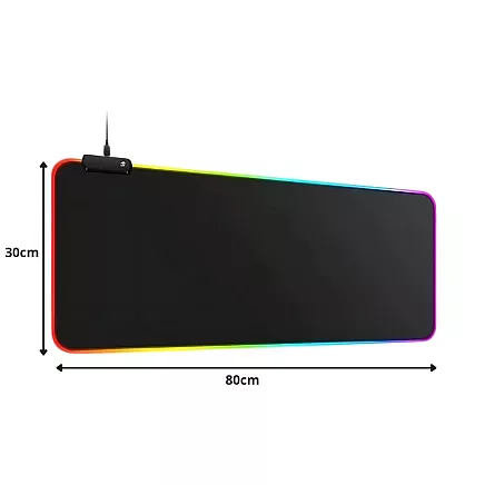 Gaming pad illuminated rgb xl 80x30 under mouse keyboard usb