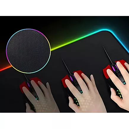 Gaming pad illuminated rgb xl 80x30 under mouse keyboard usb