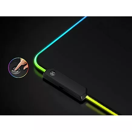 Gaming pad illuminated rgb xl 80x30 under mouse keyboard usb