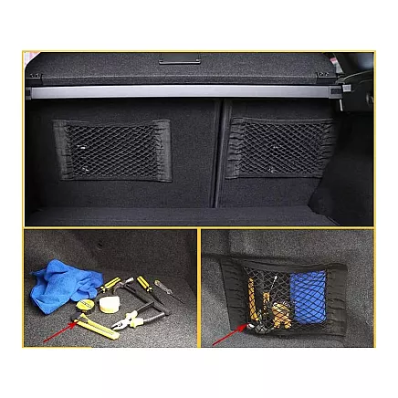Car boot net sturdy with velcro to car seat sturdy pocket 50x25cm