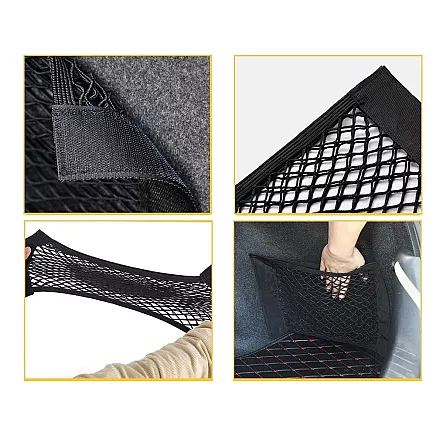 Car boot net sturdy with velcro to car seat sturdy pocket 50x25cm