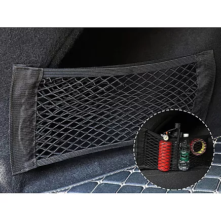 Car boot net sturdy with velcro to car seat sturdy pocket 50x25cm