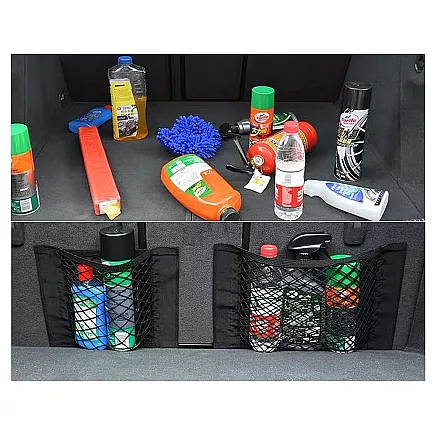 Car boot net sturdy with velcro to car seat sturdy pocket 50x25cm