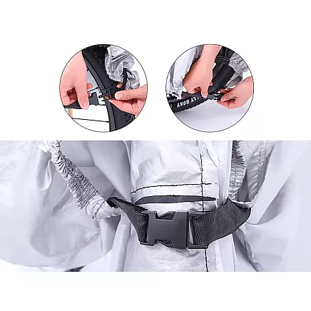 Verk Group velosipēdu pārsegs 200x110 cm sudraba