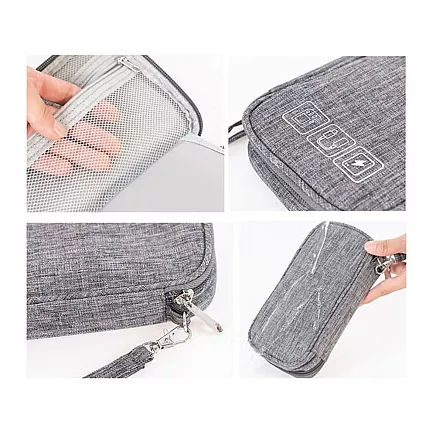 Travel organiser for suitcase bag pouch cable case