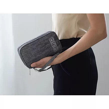 Travel organiser for suitcase bag pouch cable case