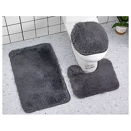 Bathroom mats set of 3 parts 3in1 anti-slip fast drying
