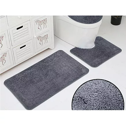 Bathroom mats set of 3 parts 3in1 anti-slip fast drying