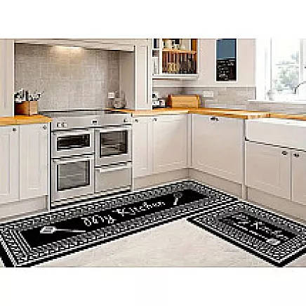Kitchen decorative rug kit 2 pcs. Kitchen patterns rug