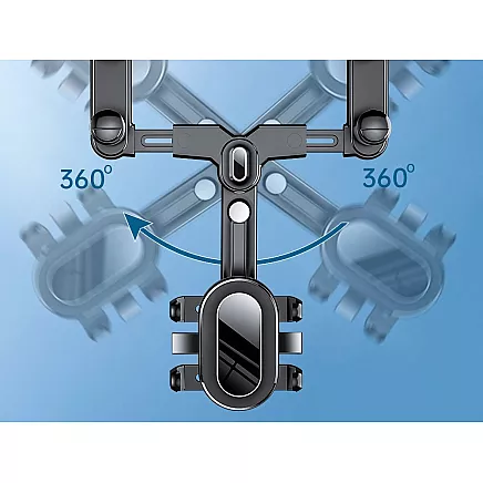 Car holder for the rear view mirror rotatable phone holder