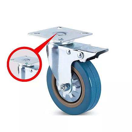 Furniture current wheel 4 inch romanic brake metal current wheel 100mm