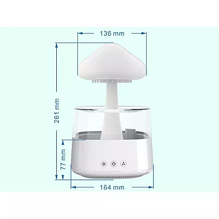 Humidifier air diffuser aromatherapy led light rgb remote control usb