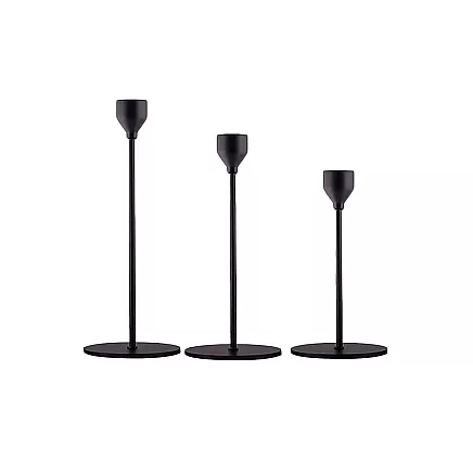 Candle holders glamour metal set decorative table set 3 pcs
