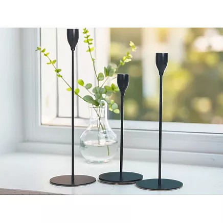 Candle holders glamour metal set decorative table set 3 pcs