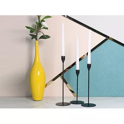 Candle holders glamour metal set decorative table set 3 pcs