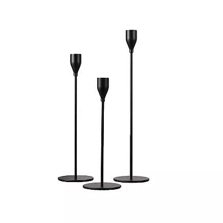 Candle holders glamour metal set decorative table set 3 pcs