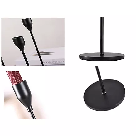 Candle holders glamour metal set decorative table set 3 pcs