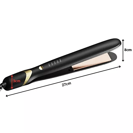 Ceramic hair straightener with adjustable 2in1 curls and straightens hair 140-220°c