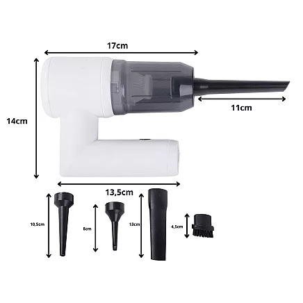 Bezvadu rokas putekļu sūcējs un pūtējs 2in1 ar USB uzlādi