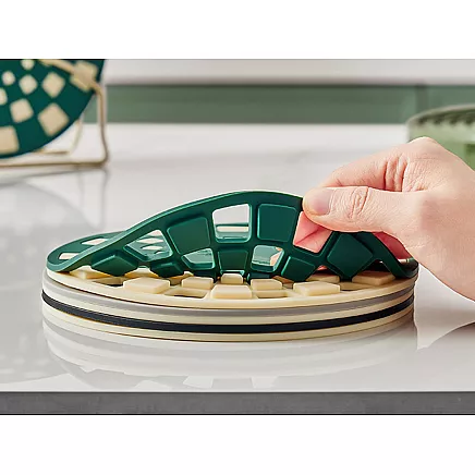 2pcs pots and pans silicone stovetop saucer tray