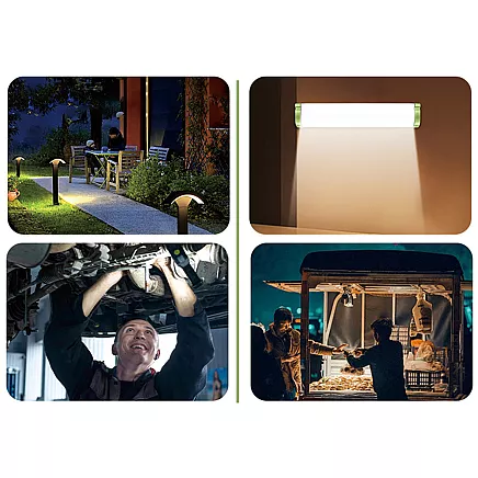 Led workshop lamp with magnet hook universal rechargeable battery powerbank