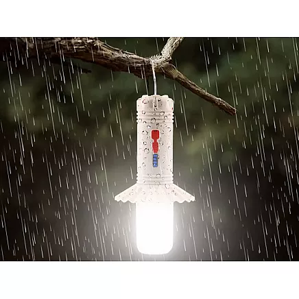 Daudzfunkcionāla LED kempinga lampa ar powerbank funkciju, uzlādējama