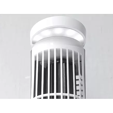 Mini column desk fan with led light 2 speeds usb quiet operation