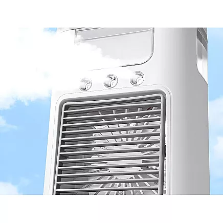 Desk fan with water humidifier usb rgb led 3 speed levels