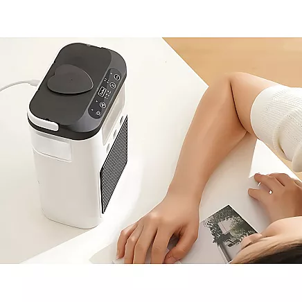 Desk fan with water humidifier usb rgb led 3 speed levels