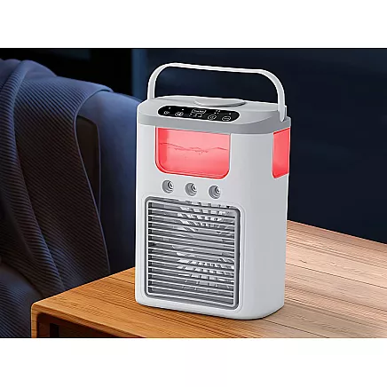 Desk fan with water humidifier usb rgb led 3 speed levels