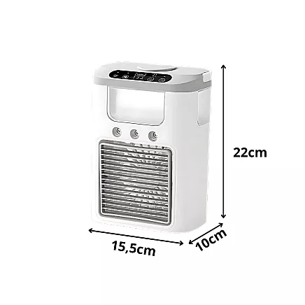 Desk fan with water humidifier usb rgb led 3 speed levels