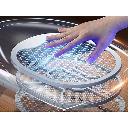 Elektriskā mušu pletne un insektu lampa ar UV gaismu 2-in-1