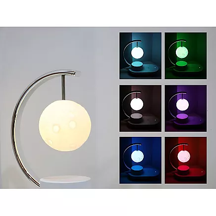 Rgb moonlight with induction charger 10w led usb speaker bluetooth