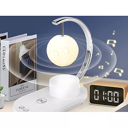 Rgb moonlight with induction charger 10w led usb speaker bluetooth