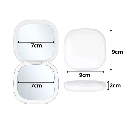 Saliekams LED kosmētikas spogulis ar 5x palielinājumu ceļojumiem