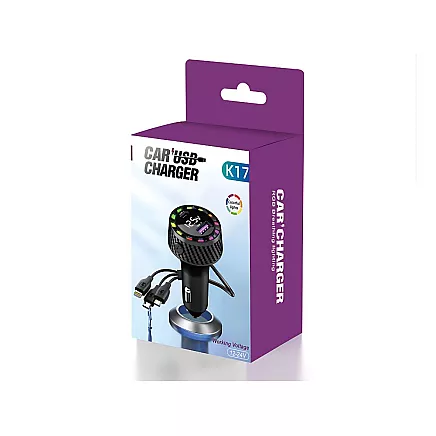 Car charger usb-c 14w and usb-a 15w for cigarette lighter socket fast