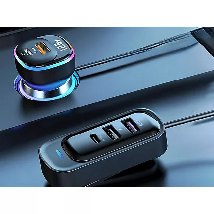 Bluetooth car transmitter fm 3x usb type c adapter charger