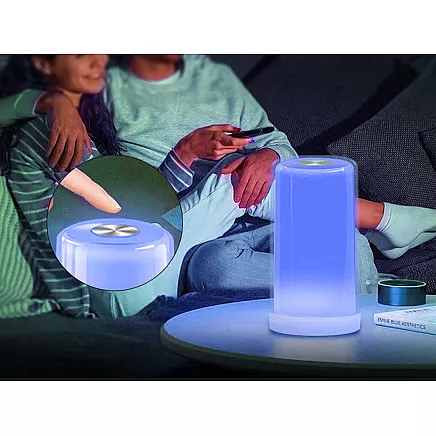 Bezvadu LED galda lampa ar akumulatoru, skārienjutīga, daudzkrāsaina